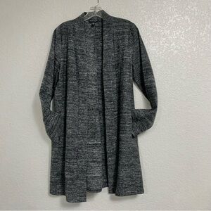 Eileen Fisher Kimono Jacket Womens S Lagenlook Silk Linen Longline Open Pockets